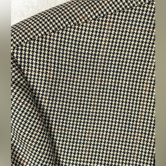 Brooks Brothers 41R Made in Italy 100% Wool Houndstooth 2 Button Blazer Coat - Picture 5 of 16